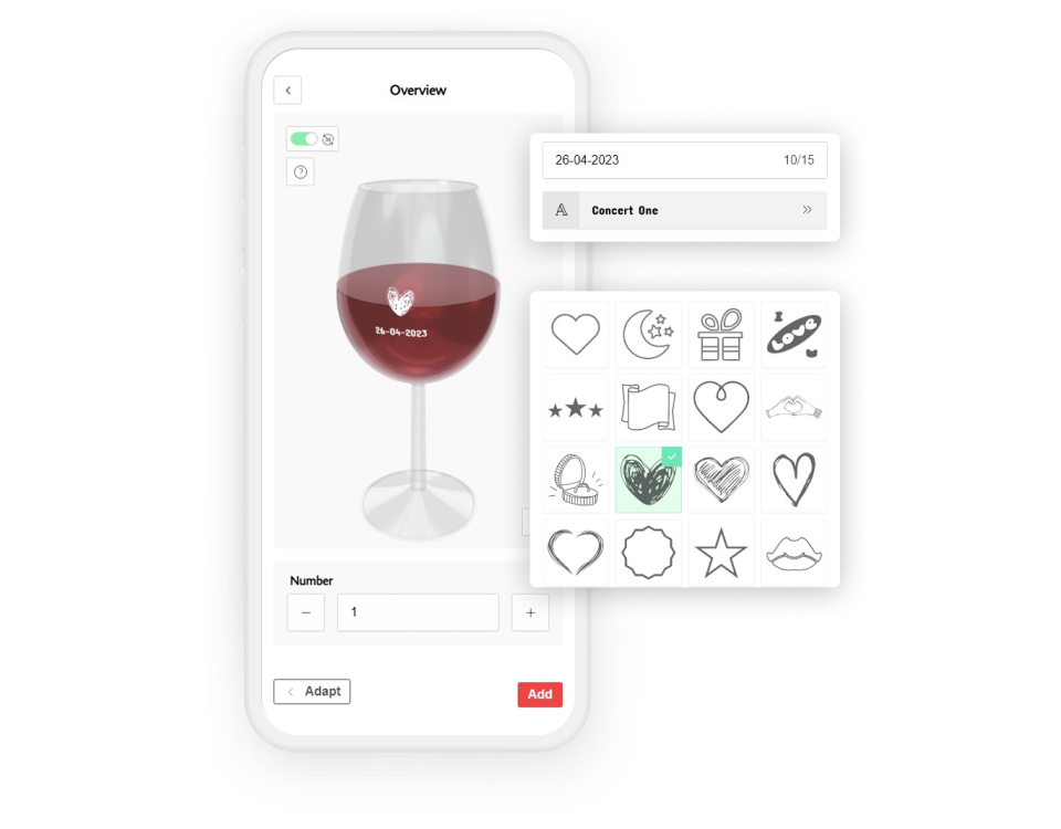 2D & 3D product customizer Screenshot of the 2D & 3D product customizer