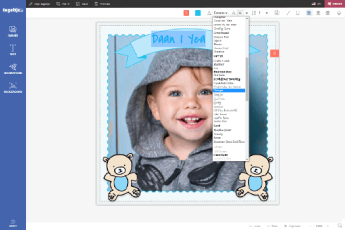 Tegeltje.nl editor Editor Tegeltje.nl