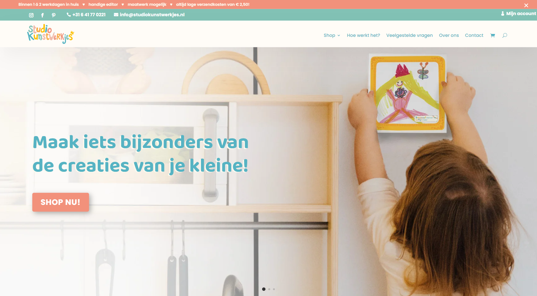 www.studiokunstwerkjes.nl Screenshot of the Studio Kunstwerkjes website