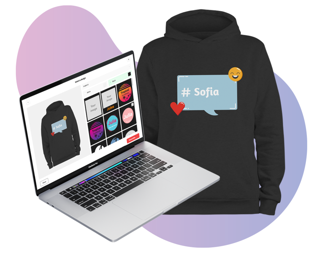 hoodie customizer Customize hoodie in the 2D & 3D customizer