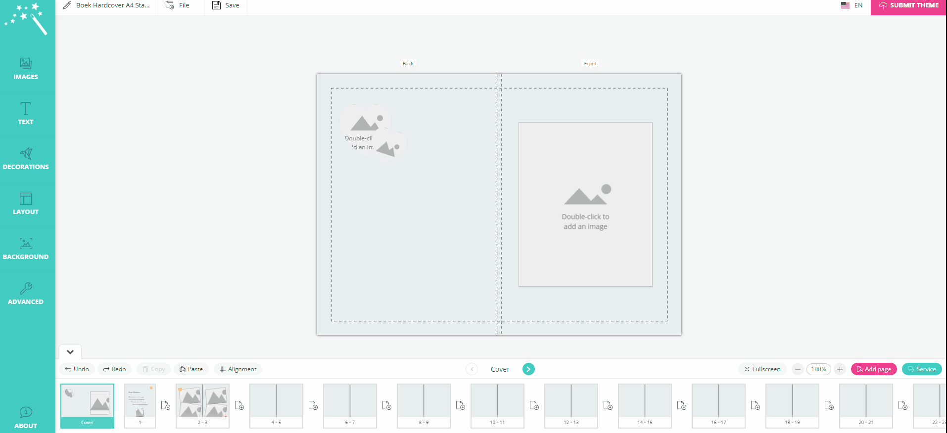 select frames and clipart Use the frames and clipart option to create a stunning photobook template