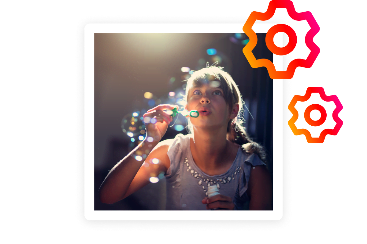 Visualization of automated photo enhancement