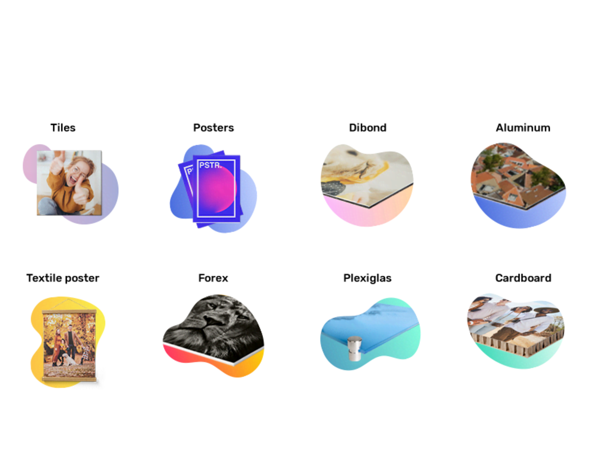 Compatible wall art prodcuts for our design tool Activate the augmented reality module for all customized wall-art products in the Toolmanager