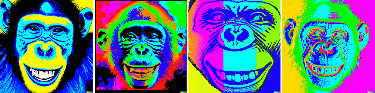 Andy Warhole ape face Andy Warhole ape face