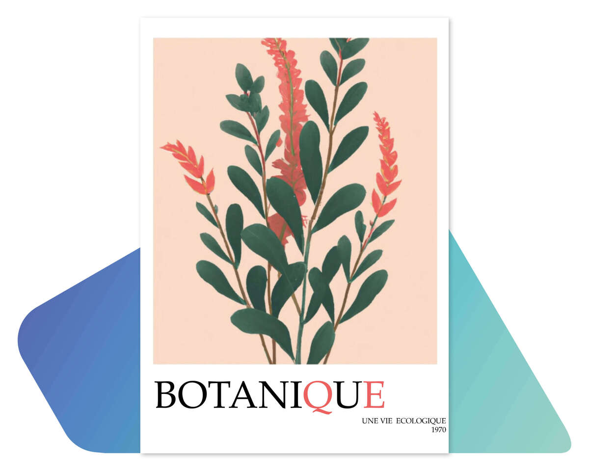 AI poster making botanical image with text AI poster making botanical image with text