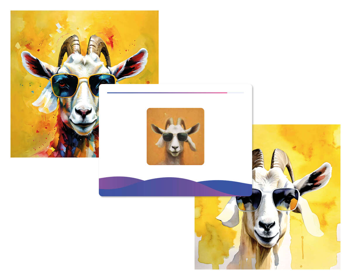 AI poster making goat watercolor AI poster making goat watercolor