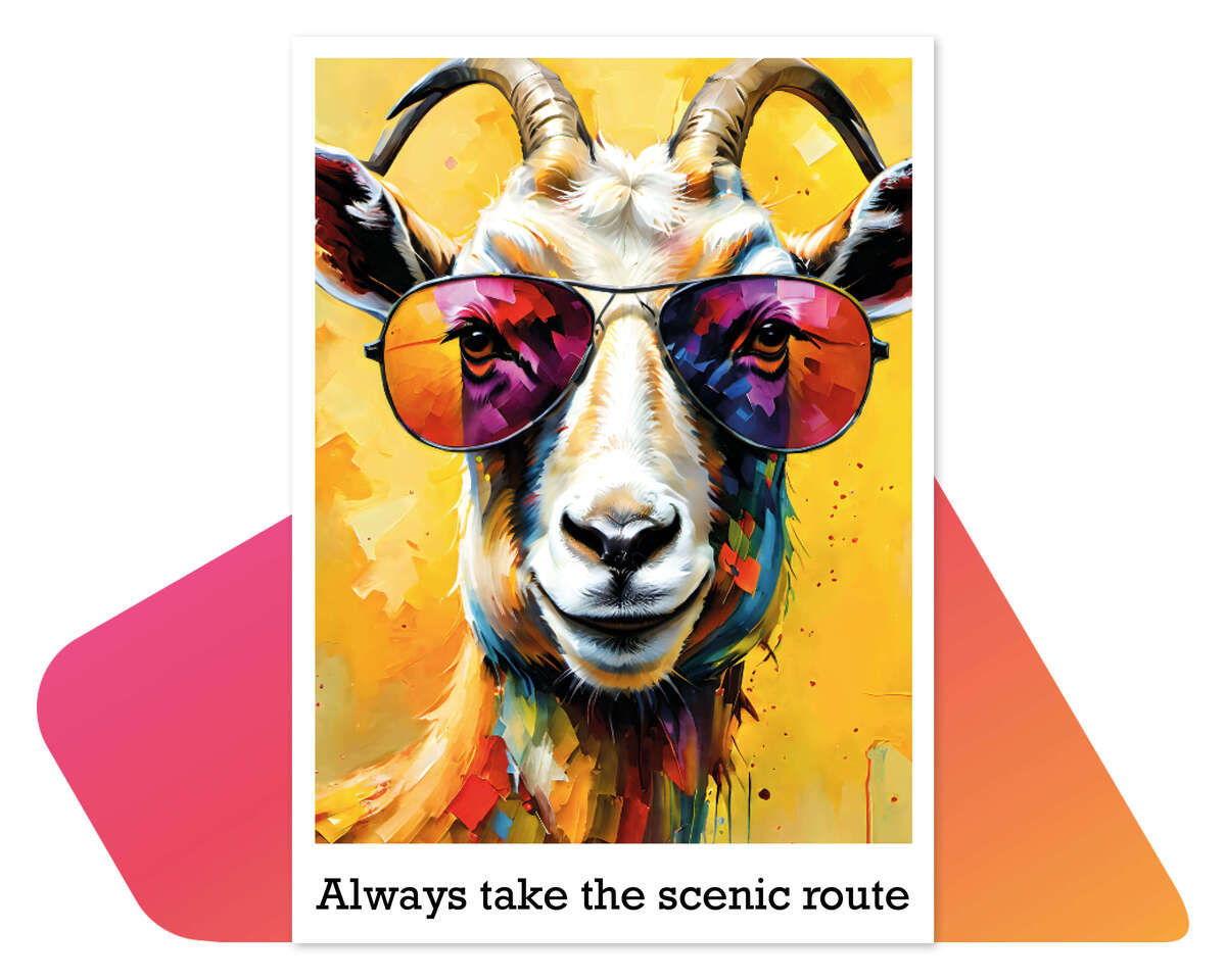 AI poster making goat with text AI poster making goat with text