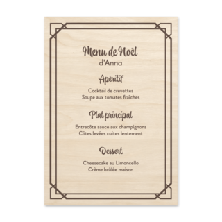 Menu en bois Menu en bois