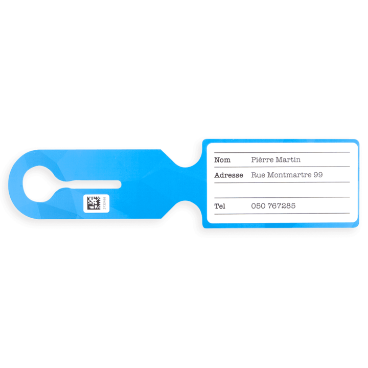 étiquettes à bagages dans