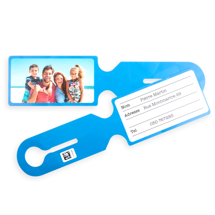 étiquettes à bagages duo