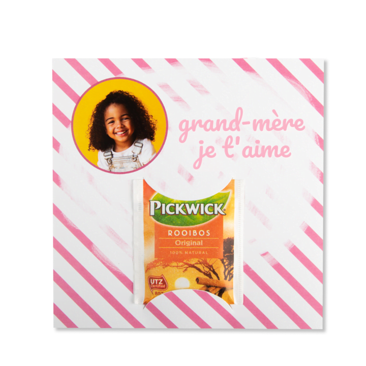 Carte avec sachet de thé 