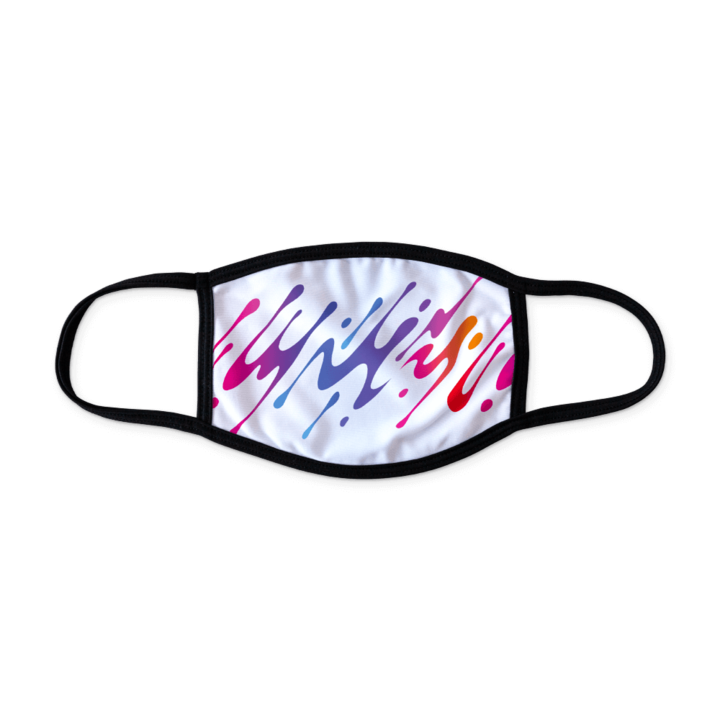 Mondmasker met verfspatten