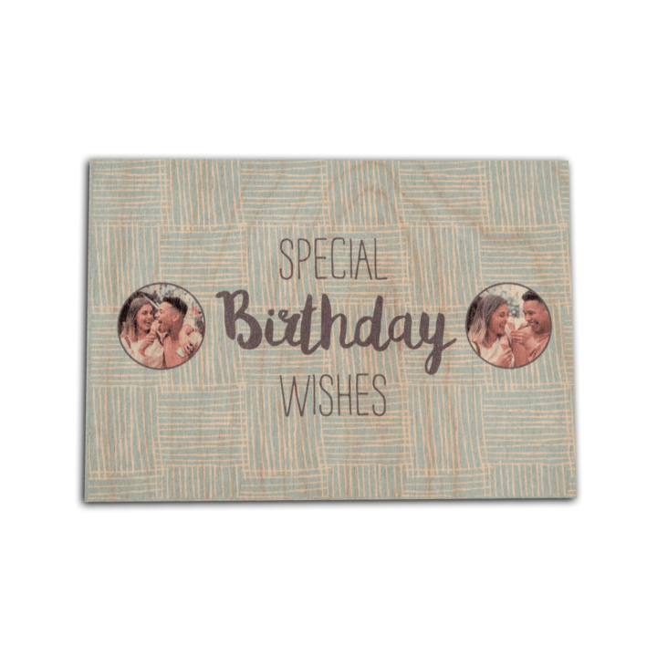 Carte en bois paysage