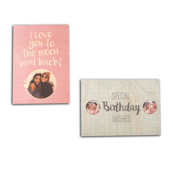 Deux cartes en bois Deux cartes en bois