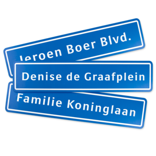 Persoonlijk straatnaambord Persoonlijk straatnaambord