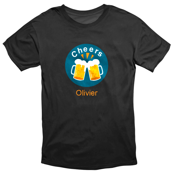 Gepersonaliseerd zwart t-shirt