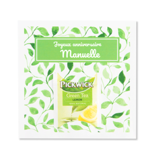 Carte avec sachet de thé Carte avec sachet de thé