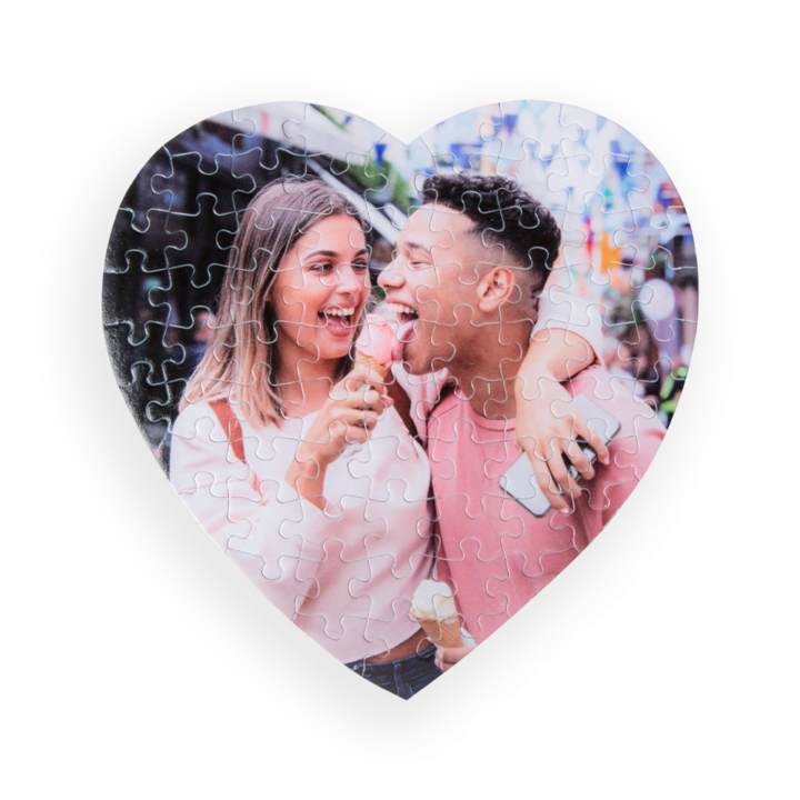 Puzzle photo en forme de coeur  Puzzle photo en forme de coeur