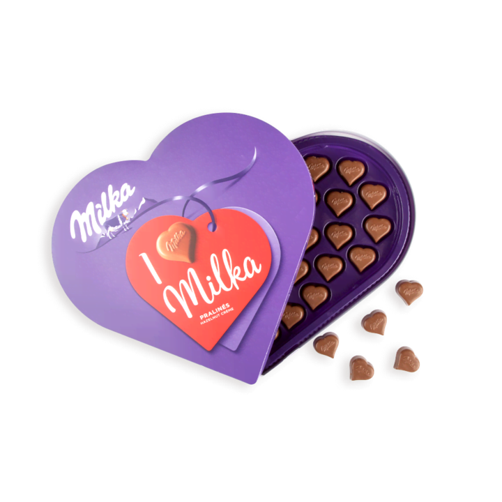 Chocolats Coeur Milka Ouvert