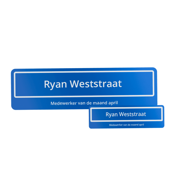 Eigen straatnaambord Eigen straatnaambord