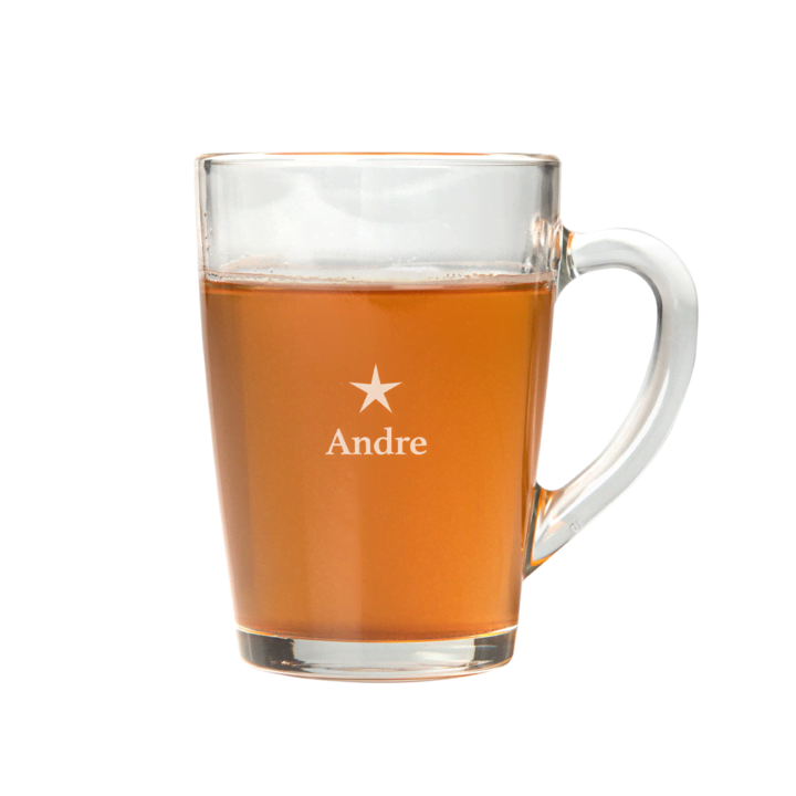 Theeglas met naam Theeglas met naam