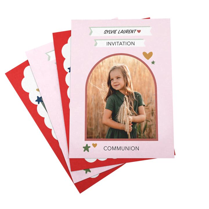 Carte d'invitation à la communion