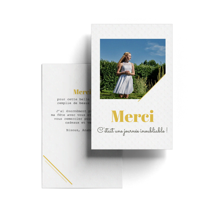 Carte de remerciement communion Carte de remerciement communion