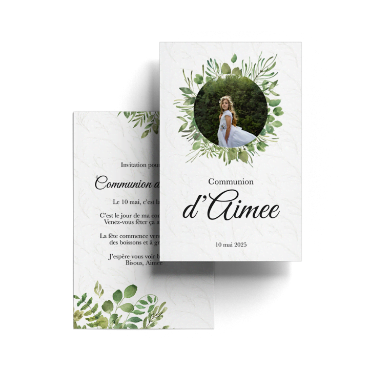 Personnaliser les cartes de communion