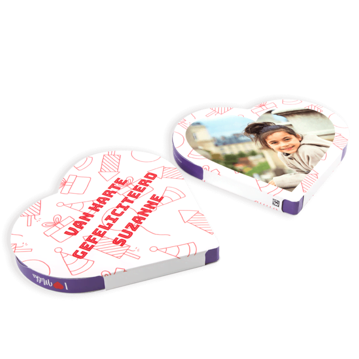 Milka Chocolade Hart eigen foto Milka Chocolade Hart eigen foto