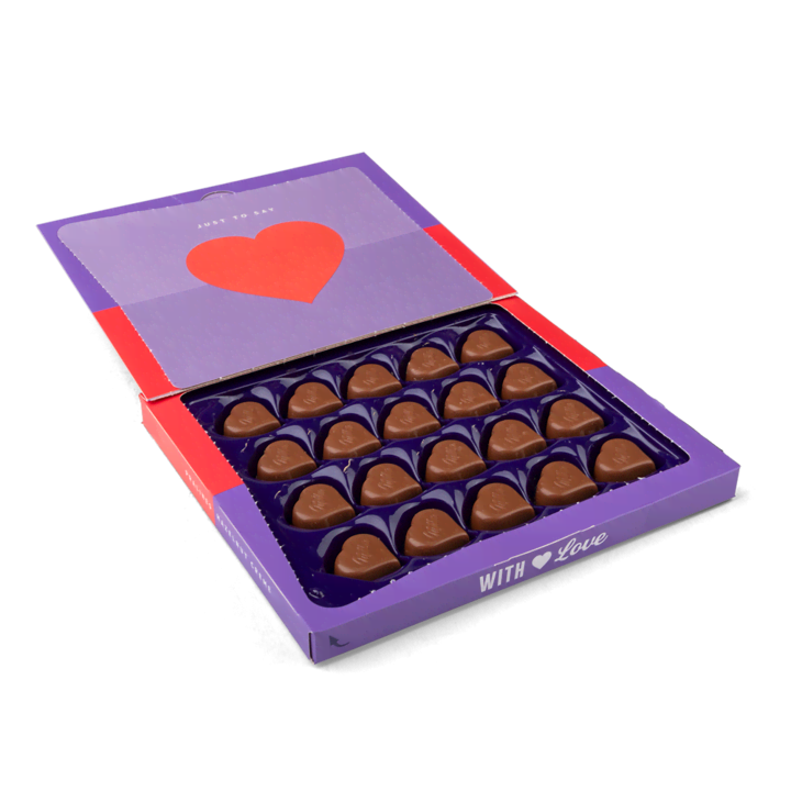 Chocolats Coeur Milka Ouvert