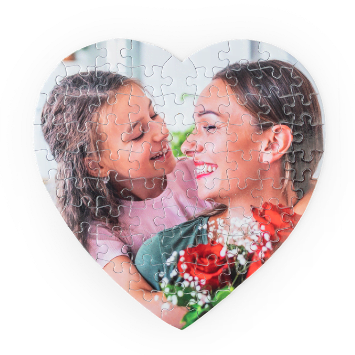 Moederdag fotopuzzel hart