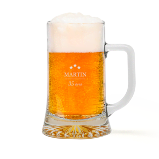 Chope de bière avec nom Chope de bière avec nom