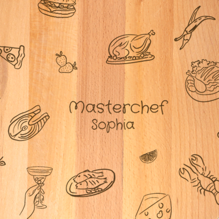 Serveerplank close up