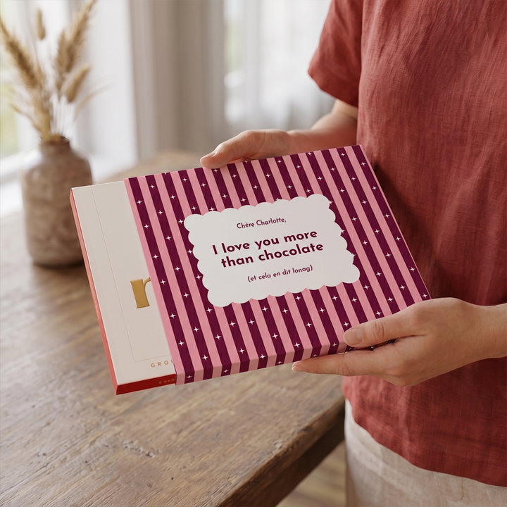 Chocolat Merci avec inscription