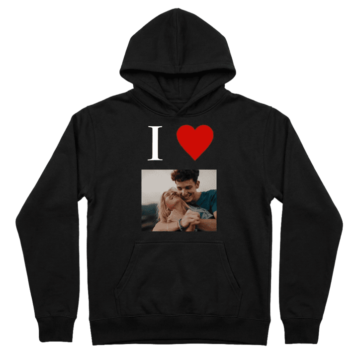 Hoodie noir avec photo