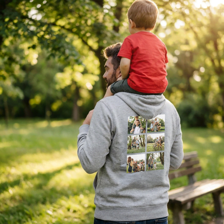 Imprimer des photos sur un hoodie gris