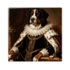 Carreau avec photo de chien style royal