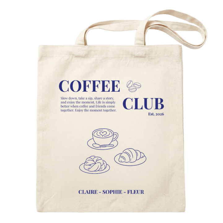 Coffee club sac en toile Coffee club sac en toile