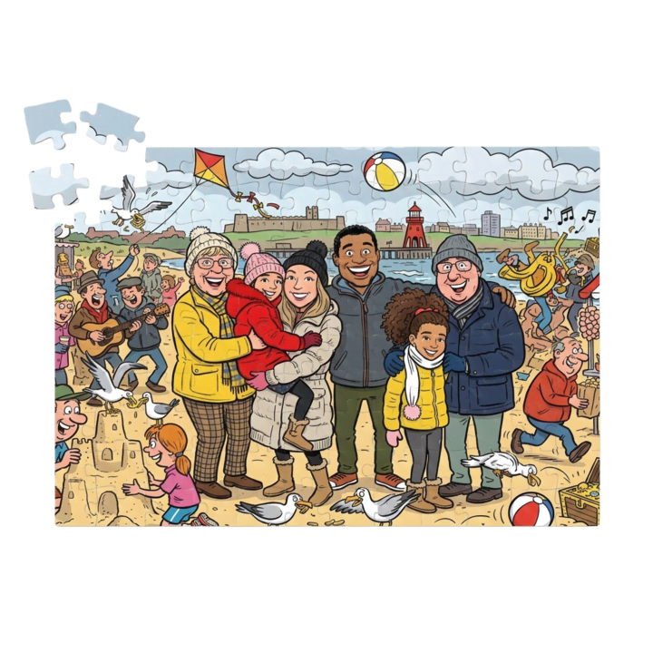 Photo en puzzle cartoon