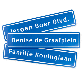 Persoonlijke straatnaamborden Persoonlijke straatnaamborden