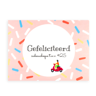 Cadeaucheque gefeliciteerd Cadeaucheque gefeliciteerd