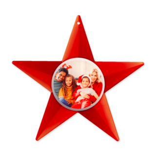 Kerstster met foto Kerstster met foto