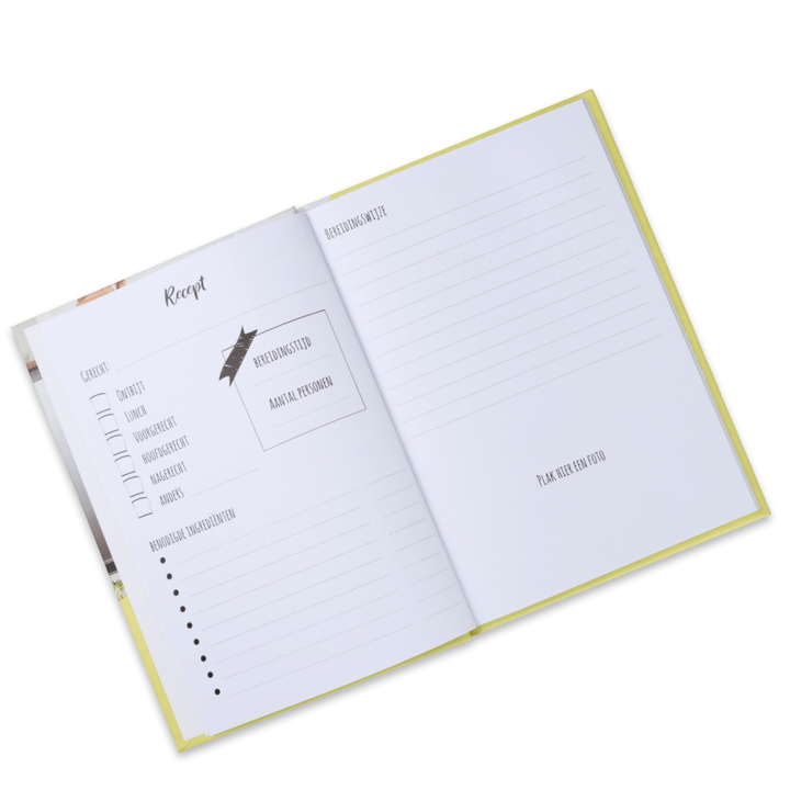Receptenboek zelf invullen
