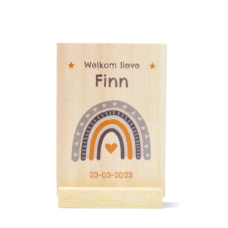 Houten geboortekaart Houten geboortekaart