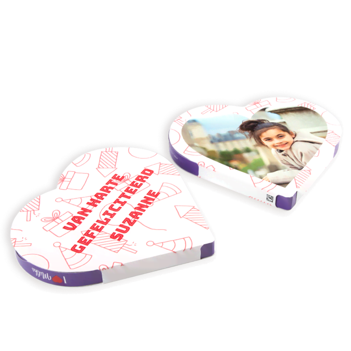 Milka Chocolade Hart eigen foto