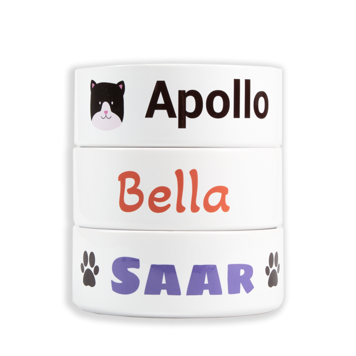 Voerbak met dierennaam Voerbak met dierennaam