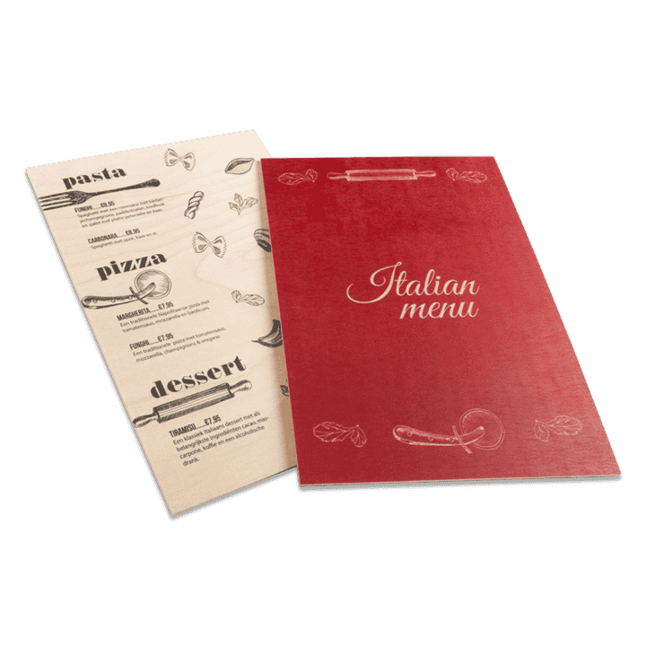 Menukaart hout