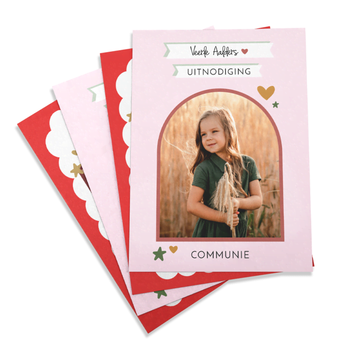 Communie uitnodiging kaart