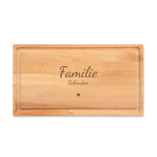 Familie borrelplank graveren Familie borrelplank graveren