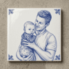 Tegel Delfts blauw